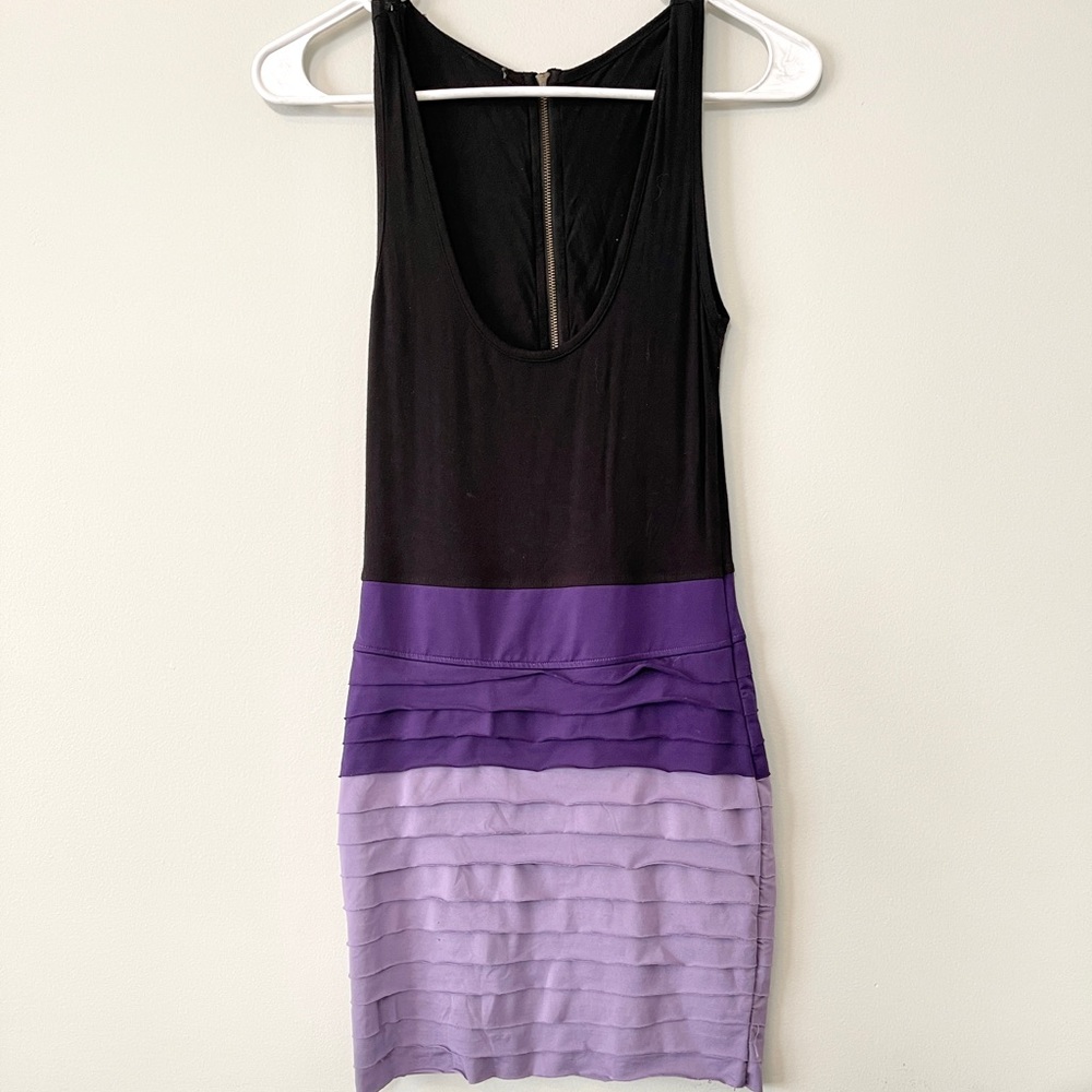 Purple Ombré Bodycon Dress